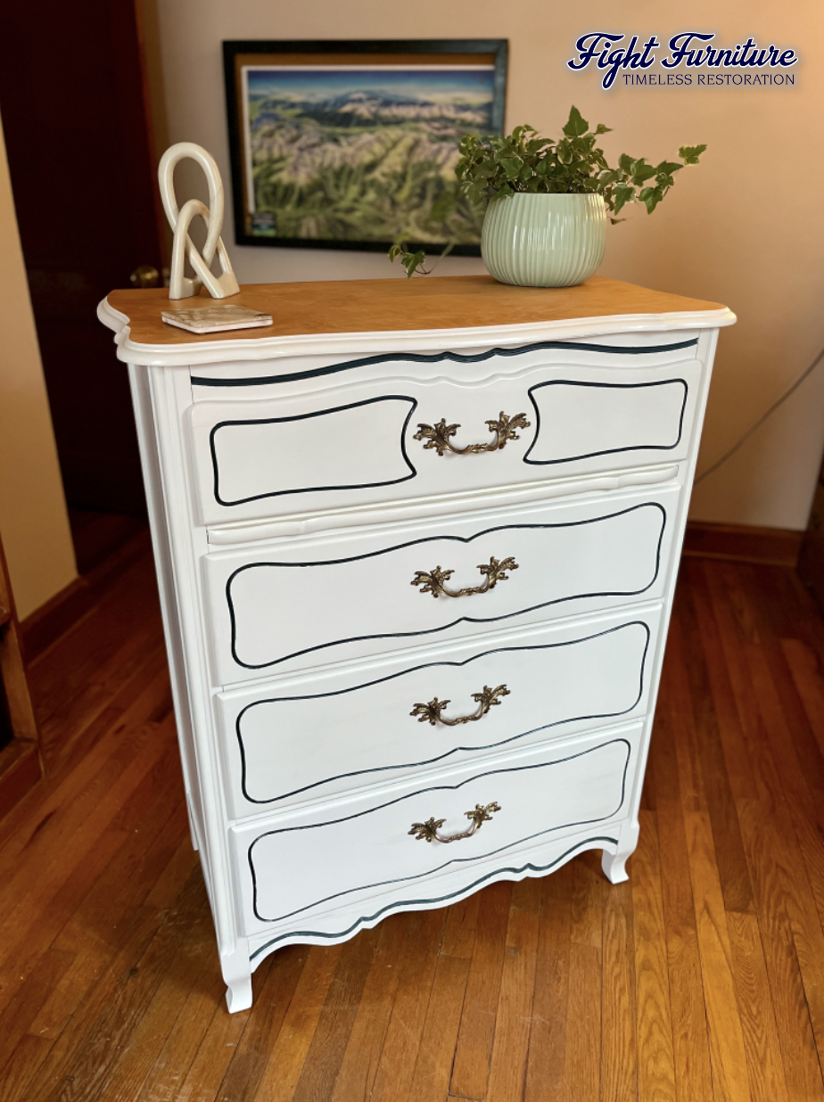 Colonial Chest of Drawers Makeover and Restoration